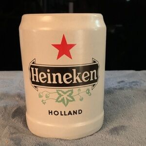 Large Vintage Heineken NorthCraft Korea Stoneware Beer Stein Mug Large Logo